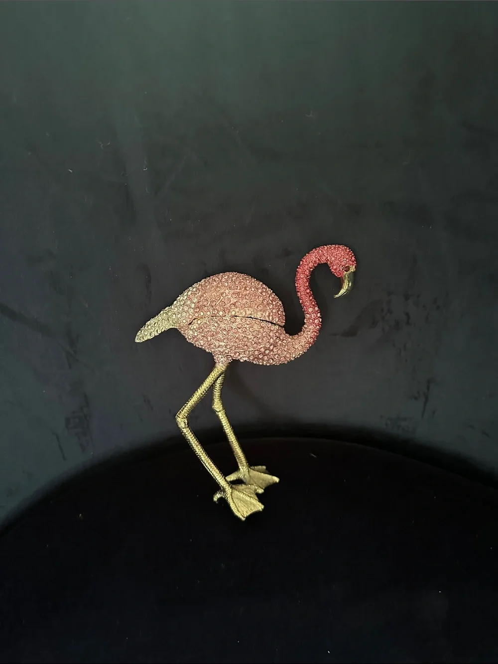 Z gallerie rhinestone flamingo jewelry case